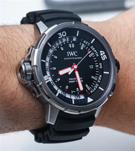 iwc aquatimer deep three|iwc deep 3 depth gauge.